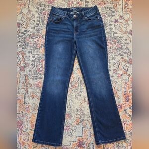 M Jeans by Maurices High Rise Curvy Bootcut Jeans Dark Wash Size 10